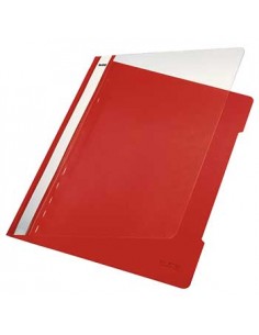 Classificador Plastico Capa Transp Leitz 4191 Vermelho 25un