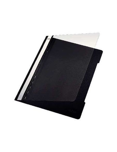 Classificador Plastico Capa Transp Leitz 4191 Preto Cx25un