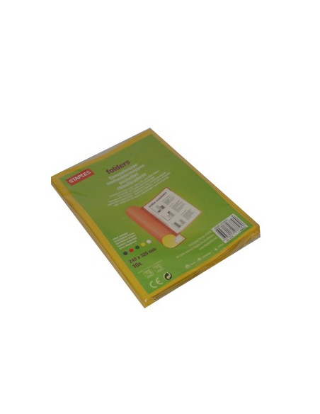 Classificador Plast Amarelo Capa Transp c/Ferragem Pack 10
