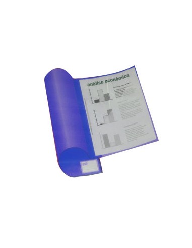 Classificador Plast Azul Capa Transp c/Ferragem Pack 10