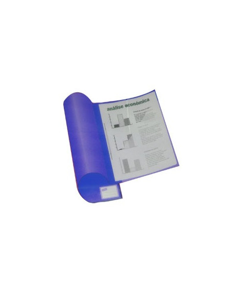Classificador Plast Azul Capa Transp c/Ferragem Pack 10