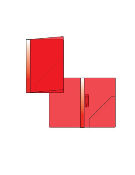Dossier Plastico 2000 c/Mola 134PL Vermelho Opaco
