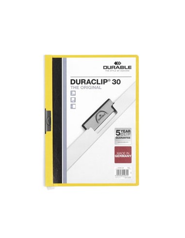 Classificador Clip Lateral Durable 2200 Amarelo-1un