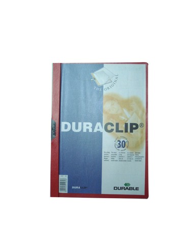 Classificador Clip Lateral Durable 2200 Vermelho-1un