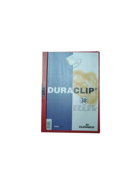 Classificador Clip Lateral Durable 2200 Vermelho-1un