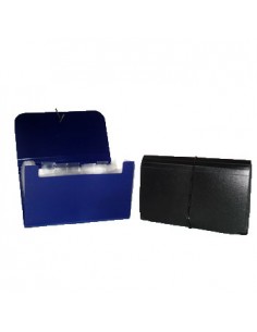 Pasta Plastico c/Elasticos Check Size c/ 12 Divisorias Azul