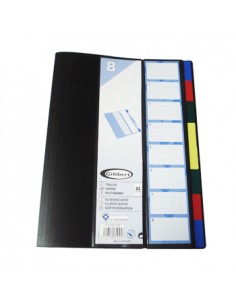 Pasta Classificador A4 com Elastico e 8 Separadores Sortidos