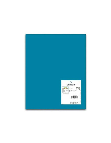 Cartolina 185gr 1 Folha 50x65cm Canson Iris Azul Caribe