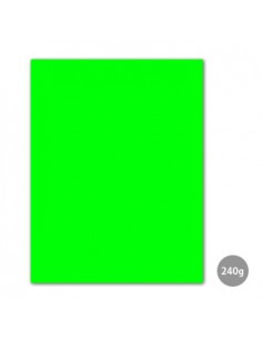 Cartolina 240gr 1 Folha 50x65cm Verde Fluorescente