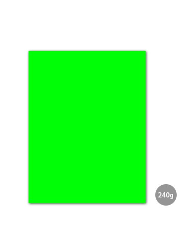 Cartolina 240gr 1 Folha 50x65cm Verde Fluorescente