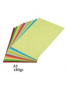 Cartolina 180gr 50 Folhas A3 Cores Suaves Sortidas