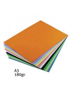 Cartolina 180gr 50 Folhas A3 Cores Medias Sortidas