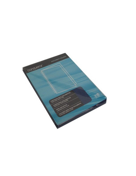 Capa Encadernar Conqueror Couro 300gr  A4 Azul 50Fls