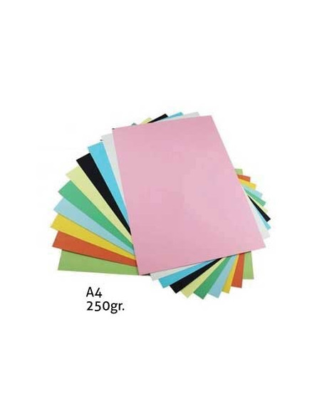 Cartolina 250gr 100 Folhas A4 Cores Fortes Sortidas