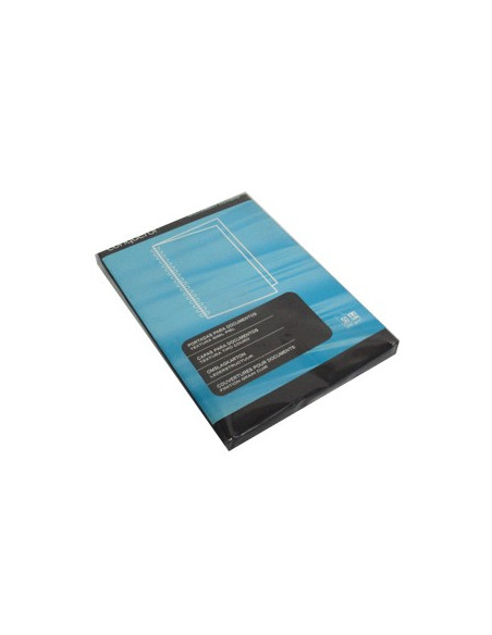 Capa Encadernar Conqueror Couro 300gr 50Fls A4 Preto