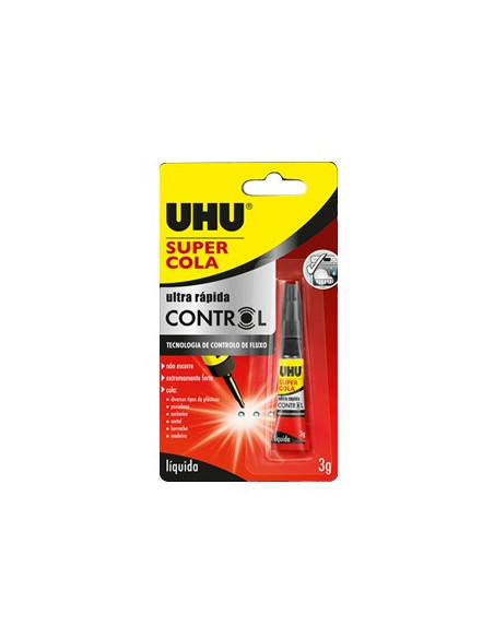Cola Ultra Rápida Control UHU Super Cola 3gr Blister 1un