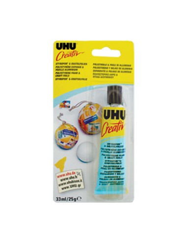 Cola UHU Creativ Esferovite/Folhas de Aluminio 33ml Blister