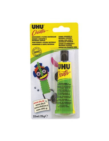 Cola UHU Creativ p/Espuma de Borracha e Materiais Flexiveis