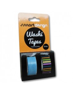 Fita Adesiva Decorativa Washi Tape Linhas 2un