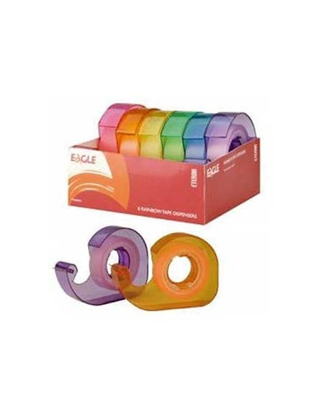 Fita Adesiva 13mmx2m c/Dispensador  Eagle (Expositor 6 un)