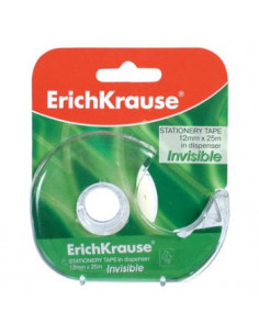 Fita Adesiva 12mmx25mts Invisivel c/Dispensador -1un
