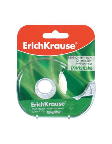 Fita Adesiva 12mmx25mts Invisivel c/Dispensador -1un