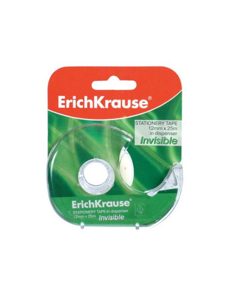 Fita Adesiva 12mmx25mts Invisivel c/Dispensador -1un