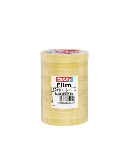 Fita Adesiva 15mmx66mts Transparente Tesa  Pack 10 rolos