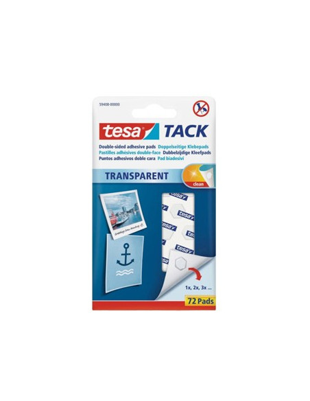 Almofadas Bi-Adesivas Tesa TACK Transparentes 72uni