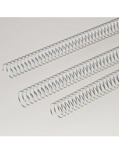 Argolas Espiral Metalicas Passo 5:1 22mm Cx 100 Prata