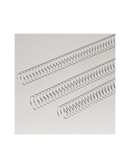 Argolas Espiral Metalicas Passo 5:1 28mm Cx 50 Prata