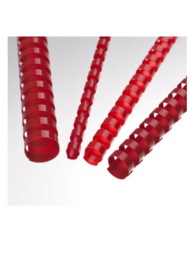 Argolas Pvc Encadernar 14mm 90 Folhas Cx100un Vermelho