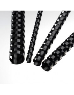 Argolas Pvc Encadernar 22mm para 195 Folhas Cx 100un Preto