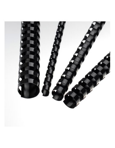 Argolas Pvc Encadernar 22mm para 195 Folhas Cx 100un Preto