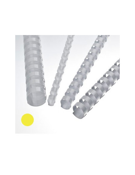 Argolas Pvc Encadernar 14mm para 110 Folhas Cx 100 Amarelas