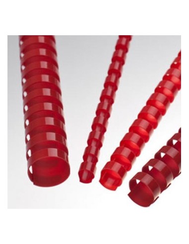 Argolas Pvc Encadernar 18mm p/ 140 Folhas Cx 100un Vermelho