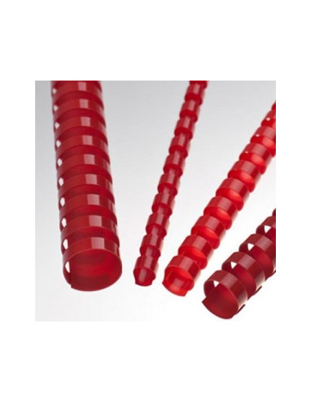 Argolas Pvc Encadernar 18mm p/ 140 Folhas Cx 100un Vermelho