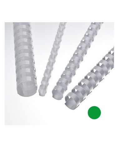 Argolas Pvc Encadernar 14mm para 110 Folhas Cx100 Verdes