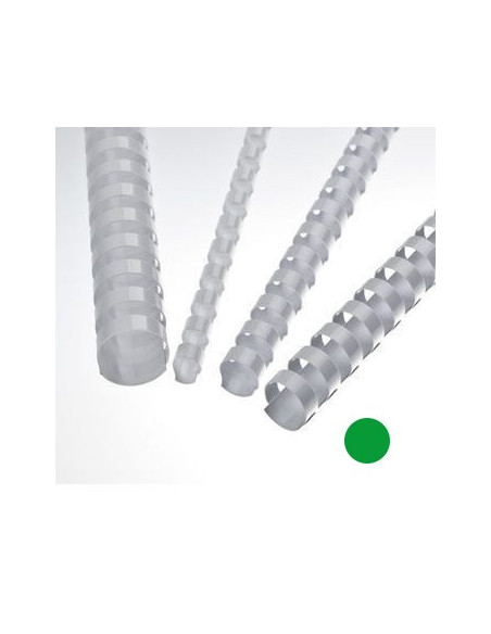 Argolas Pvc Encadernar 14mm para 110 Folhas Cx100 Verdes