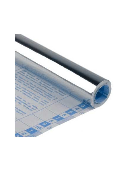 Forra Livros Rolo 0.50x3mts autocolante 100mic Prata Metalic