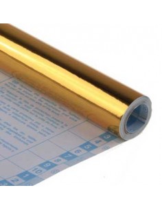 Forra Livros Rolo 0.50x3mts autocolante 100mic Ouro Metalico