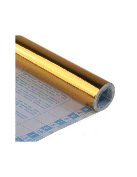 Forra Livros Rolo 0.50x3mts autocolante 100mic Ouro Metalico
