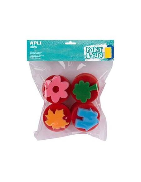 Esponja Carimbo Pintura Apli Kids Paint & Fun 4un