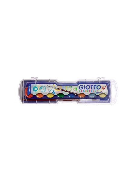 Aguarelas Giotto Metal Cores Sortidas Cx 8