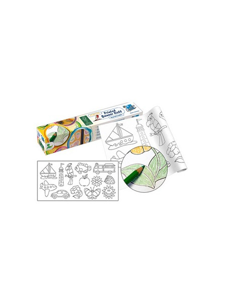 Rolo de Papel Adesivo com relevo para colorir 30cmx4mts Uni