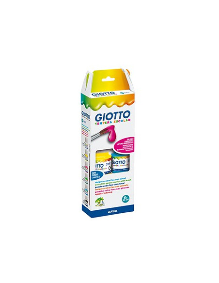 Guache Liquido Giotto Escolar 25ml Caixa 6un + Pincel
