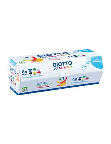 Guache Pintura Dedos Giotto Dita 100ml Pack 6 Cores