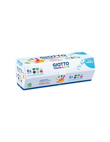 Guache Pintura Dedos Giotto Dita 100ml Pack 6 Cores