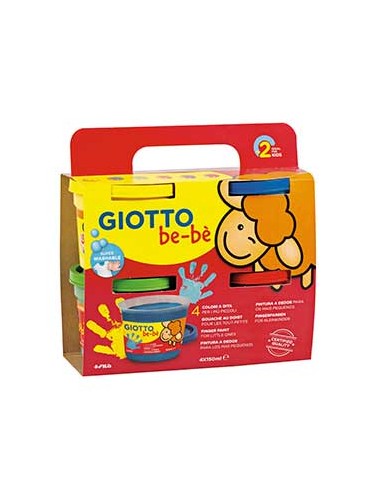 Guache Pintura Dedos Giotto Be-Be 4 cores