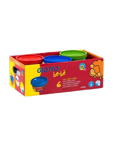 Guache Pintura Dedos Giotto Be-Be Schoolpack 6x100ml